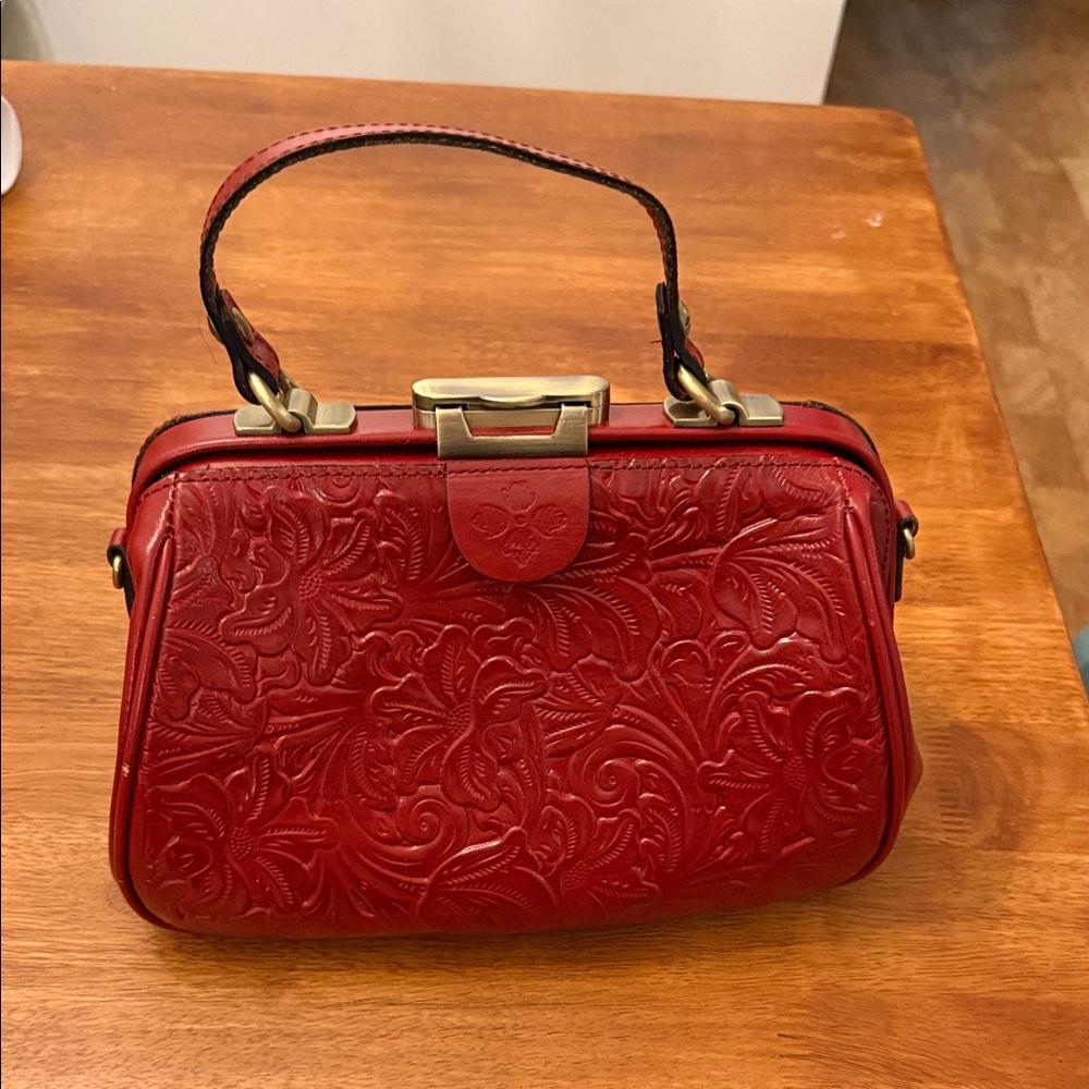 Patricia Nash Red Embossed Clutch